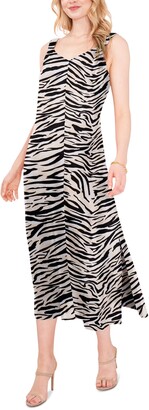 1 STATE Women's Tiger-Print Maxi Dress Women's Swimsuit