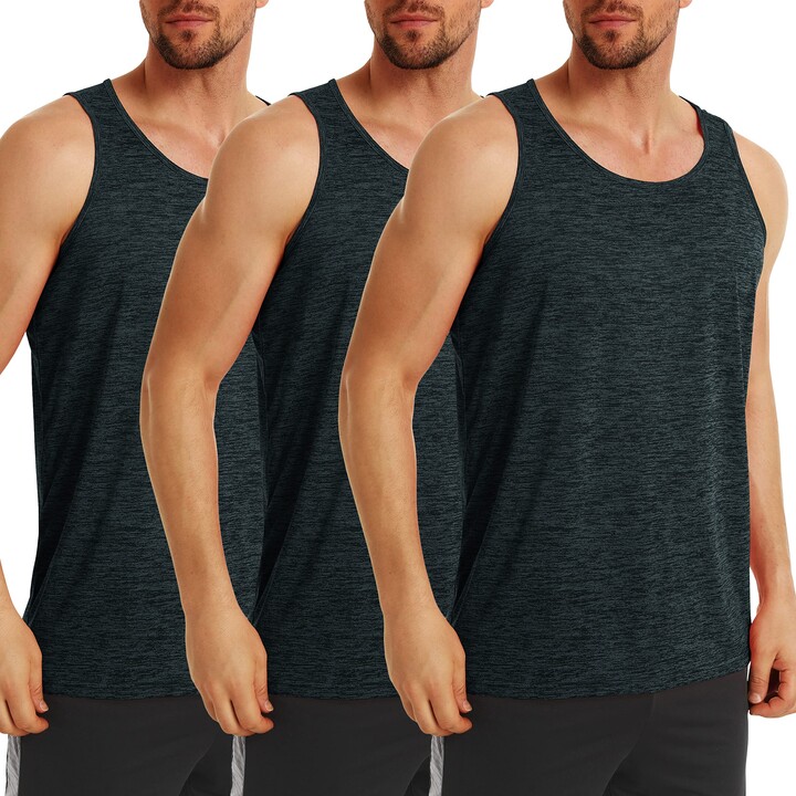 Mens Clothing T-shirts Sleeveless t-shirts Izzue Cotton Logo-patch U-neck Vest in Black for Men 