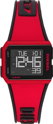 Diesel Men's 38mm Chopped Lightweight Nylon and Silicone Digital Watch
