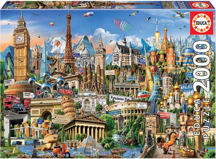 Educa Europe Landmarks Puzzle Set, 2001 Piece