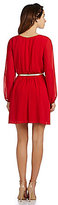 Thumbnail for your product : I.N. San Francisco Long-Sleeve Belted Dress