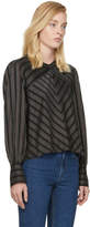 Thumbnail for your product : Isabel Marant Black and White Striped Val Blouse