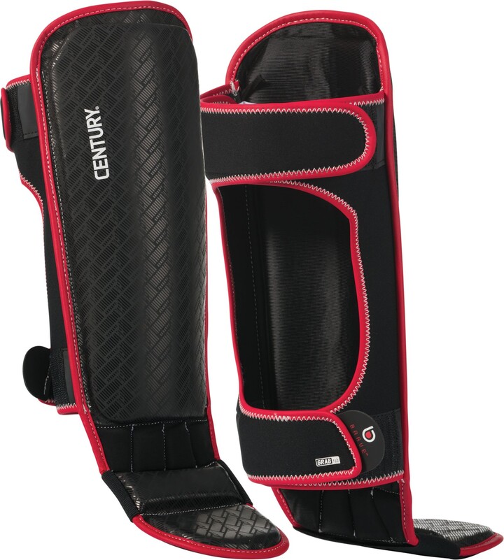 Century BRAVE Shin Guards, Small/Medium, Red/Black