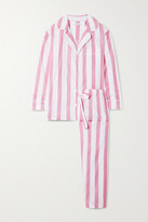Thumbnail for your product : HONNA - + Net Sustain Striped Organic Cotton-voile Pajama Set - Pink