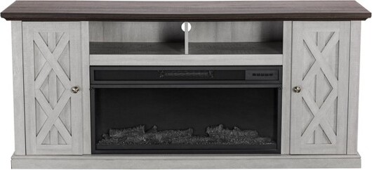 Home Essentials TVStandforTVsupto50"SawCutOffWhite-HomeEssentials