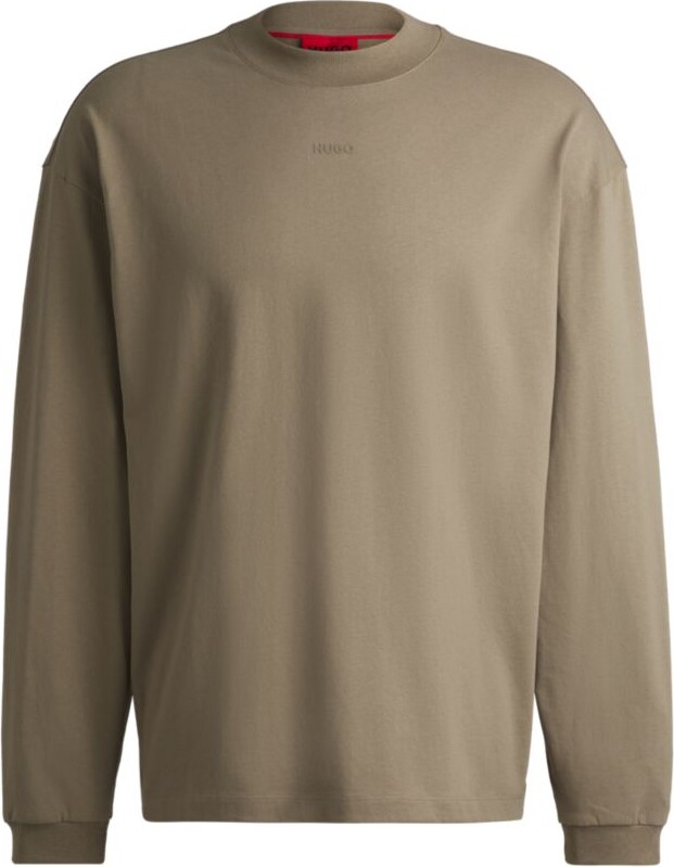 HUGO BOSS Cotton-jersey relaxed-fit T-shirt with logo print