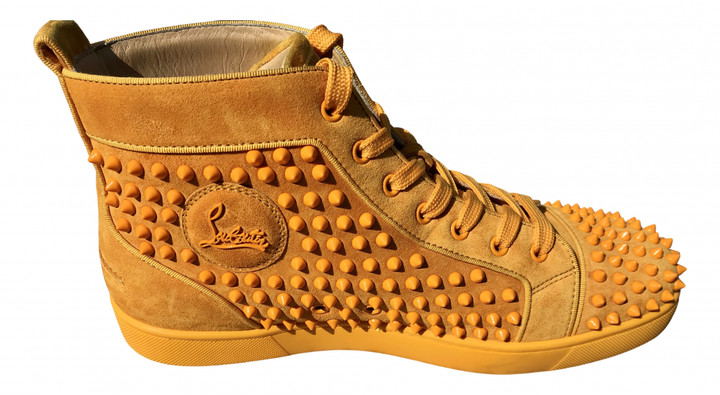 gold louboutin shoes
