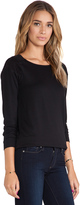 Thumbnail for your product : Michael Stars Long Sleeve Sweatshirt with Suede