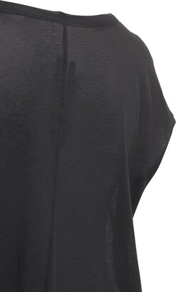 Rick Owens Sheer Cotton Jersey Long T-shirt