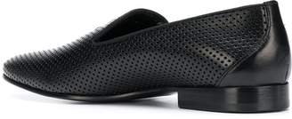 Roberto Cavalli perforated slipper loafers