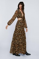 Thumbnail for your product : Nasty Gal Womens Chiffon Leopard Cut Out Maxi Dress
