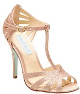 Thumbnail for your product : Betsey Johnson Tee Glitter Open-Toe T-Strap Sandals