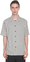 Thumbnail for your product : AMI Paris Striped Viscose Short Sleeves Shirt