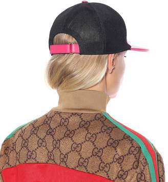 Gucci Print leather cap