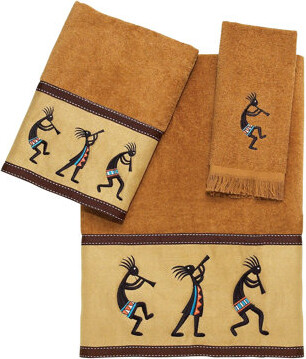 Avanti Linens Kokopelli 3 Piece 100% Cotton Towel Set