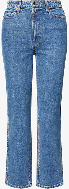 KHAITE Womens Boone Abigail Straight-Leg Denim Jeans 25