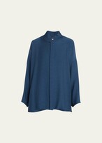 Thumbnail for your product : eskandar Wide A-Line Shirt with Mandarin Collar (Mid-Plus)