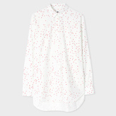 Thumbnail for your product : Paul Smith Women's Oversized Off-White 'Mini-Heart' Print Cotton Shirt