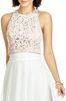 Thumbnail for your product : Dessy Collection Lace Halter Style Crop Top