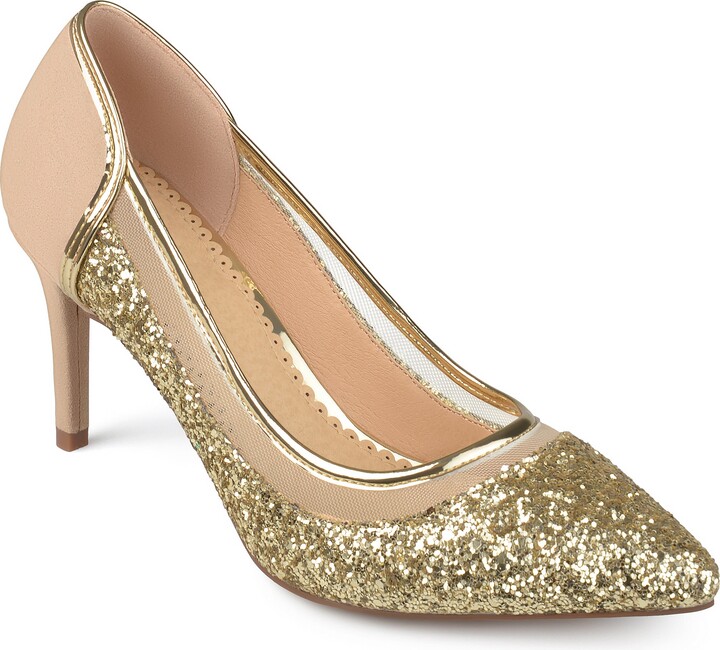 Gold Glitter Pumps | Shop the world's largest collection of fashion | ShopStyle