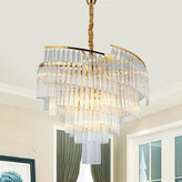 Thumbnail for your product : House of Hampton 8 - Light Spiral-Shaped Crystal Chandelier 3 Colors Adjustable