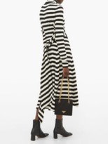 Thumbnail for your product : MARC JACOBS, RUNWAY Runway - Striped Wool-blend Knit Midi Dress - Black White