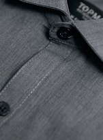 Thumbnail for your product : Topman Grey Marl Short Sleeve Smart Shirt