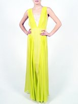 Thumbnail for your product : By Malene Birger Nadra Acid Yellow Gown