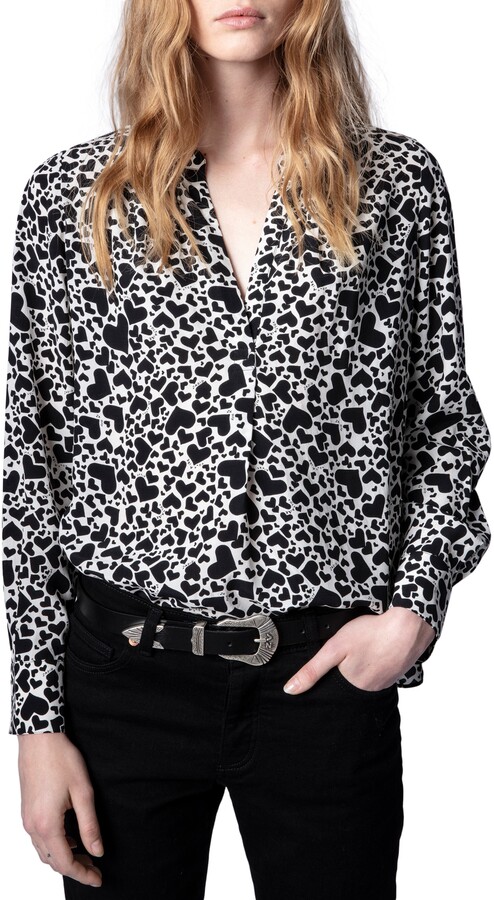 Heart Blouse Black | Shop the world's largest collection of 