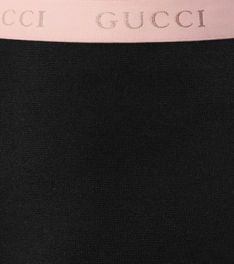 Gucci Wool-blend jersey midi skirt