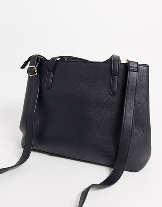 Carvela Hooper slouch structured tote bag in black