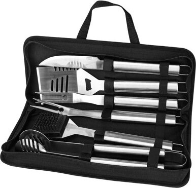 R.W.FLAME 3-Piece Stainless Steel Bbq Grill Tool Set – Heavy-Duty Outdoor Grilling Accessories With Spatula, Tongs & Brush For Perfect Searing & Barbe