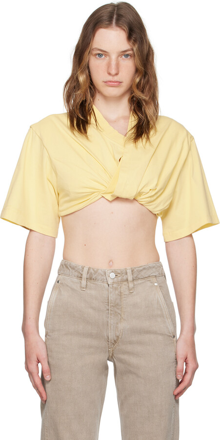 Yellow Asymmetrical Top | ShopStyle