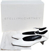 Thumbnail for your product : Stella McCartney White Faux Leather Percy Mary Jane Square Toe Pump Size 36