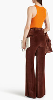 Thumbnail for your product : Rick Owens Studded velvet flared pants