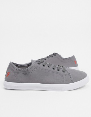 grey slip on plimsolls