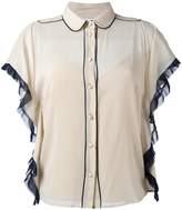 Red Valentino piped trim blouse 