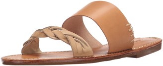 soludos metallic braided slide sandal