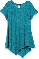 Thumbnail for your product : Star Vixen Women's Petite Short SLV Flattering Hanky Hem Sweater Knit Top