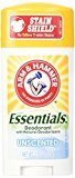 Arm & Hammer Essentials Natural Deodorant - Unscented 75 ml (Pack of 4) by