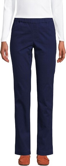Lands' End Women's Mid Rise Pull On Knockabout Chino Pants - 2 - Deep Sea  Navy - ShopStyle