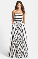 Thumbnail for your product : Adrianna Papell Ribbon Stripe Strapless Dress