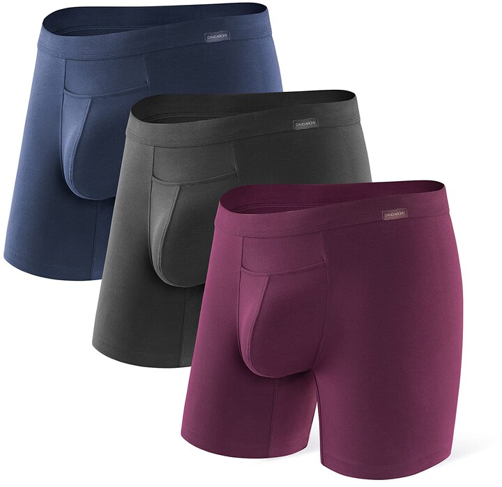 DAVID ARCHY Men's 3 Pack Premium Supima Cotton Underwear Soft Boxer