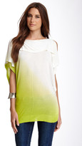 Thumbnail for your product : Qi Foldover Boatneck Ombre Sweater