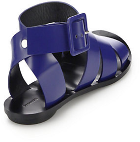Proenza Schouler Glossed Leather Flat Sandals - ShopStyle