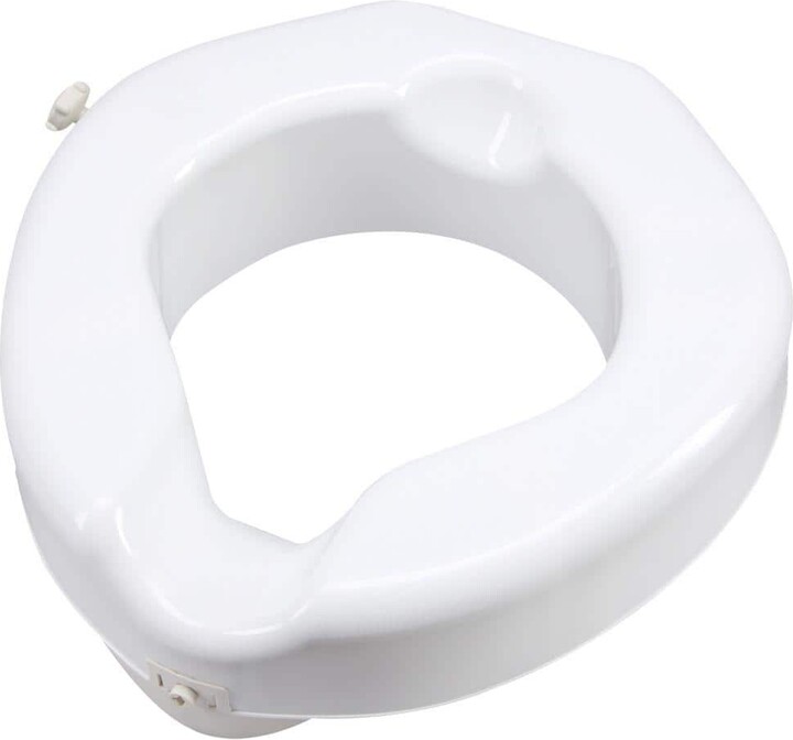 Carex Health Brands Carex Safe Lock Raised Elevated Toilet Seat in White