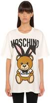 Moschino T-Shirt Oversize En Jersey Imprimé