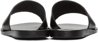 Ancient Greek Sandals Black Leather Taygete Sandals