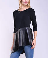 Faux Leather Tunic Top Shopstyle