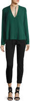 Thumbnail for your product : A.L.C. Kirk V-Neck Long-Sleeve Blouse